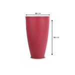 KIT DE 3 VASOS VIETNAMITA VERMELHOS COM PRATOS 2679