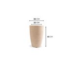 KIT DE 3 VASOS CONE GRAFIATO AREIA 4667