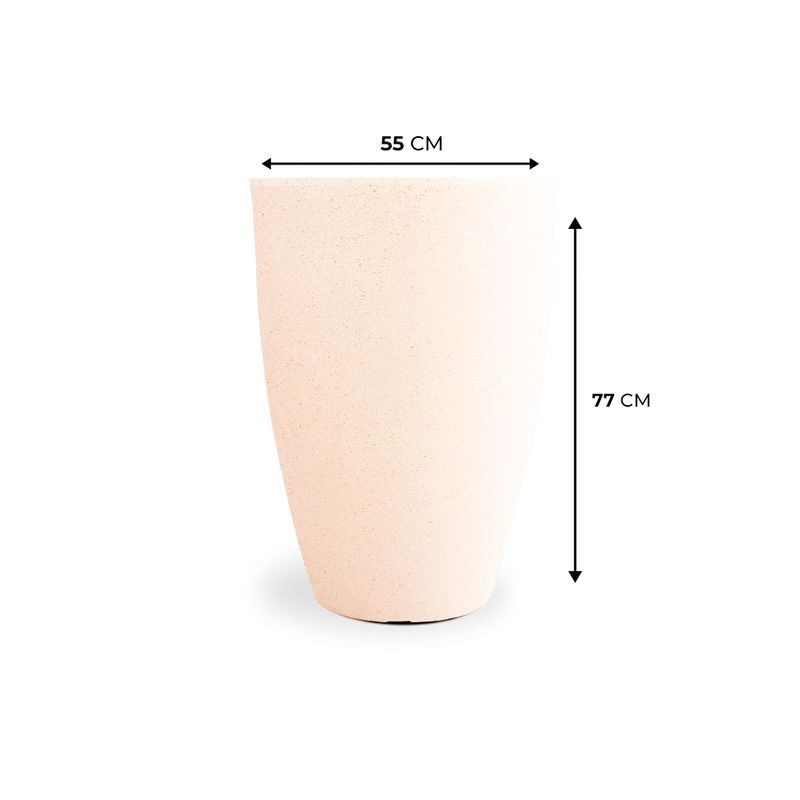 KIT DE 3 VASOS CONE GRAFIATO AREIA 4669