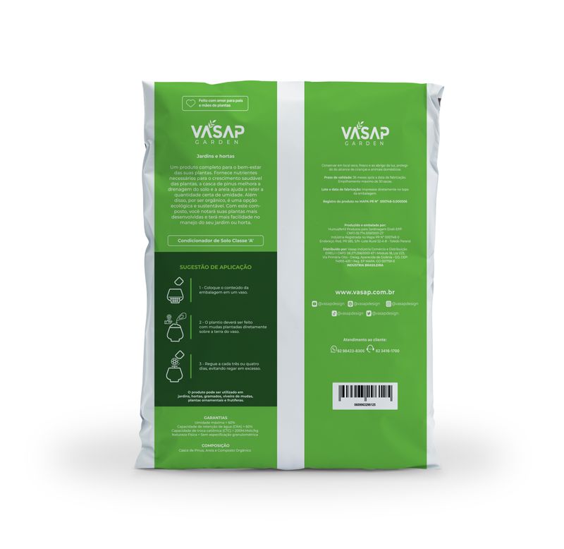 CONDICIONADOR DE SOLO CLASSE ''A'' JARDINS E HORTAS 5KG 2944