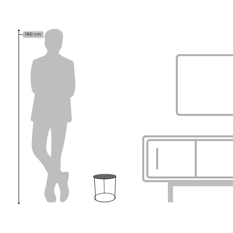 SUPORTE VERSA 30 MÉDIO COM TAMPO PRETO 5234