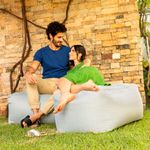 KIT DE 2 PUFFS DE APOIO CINZA