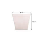 KIT DE 3 VASOS TRAPÉZIO BRANCO MÁRMORE 2620