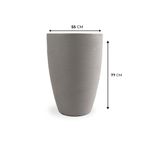 KIT DE 3 VASOS CONE GRAFIATO CINZA 4670