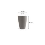 KIT DE 3 VASOS CONE GRAFIATO CINZA 4672