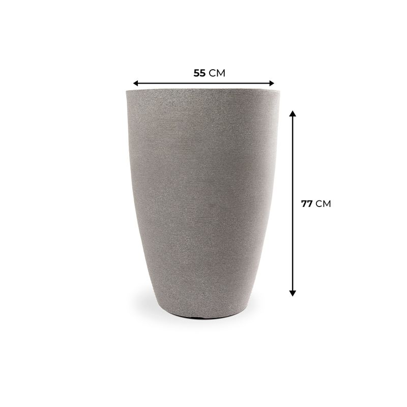 KIT DE 3 VASOS CONE GRAFIATO PRETO MÁRMORE 4676