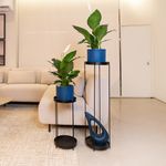 KIT DE 2 VASOS KARAJÁ E REGADOR FLUA AZUL MACAÚBA