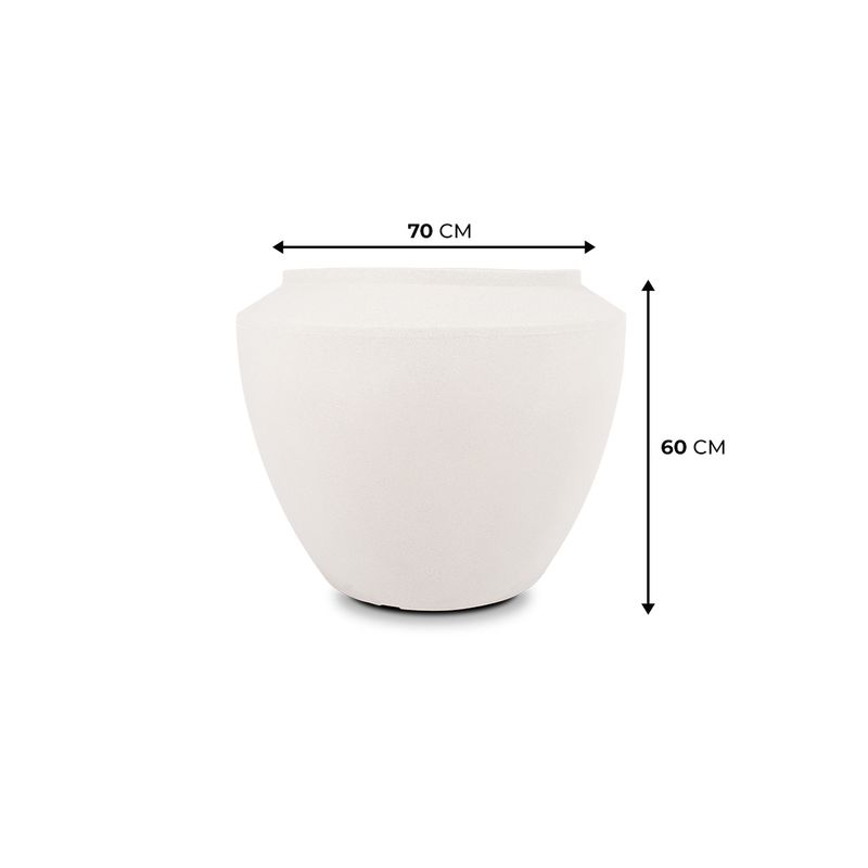 KIT DE 4 VASOS THAI BRANCO MÁRMORE 4451