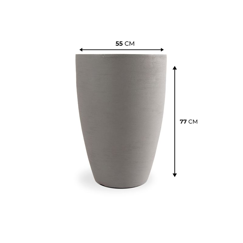 KIT DE 4 VASOS CONE GRAFIATO CINZA 5049