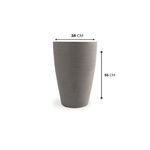 KIT DE 4 VASOS CONE GRAFIATO CINZA 5047