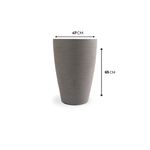 KIT DE 4 VASOS CONE GRAFIATO CINZA 5048