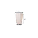 KIT DE 4 VASOS CONE LISO BRANCO MÁRMORE 5050