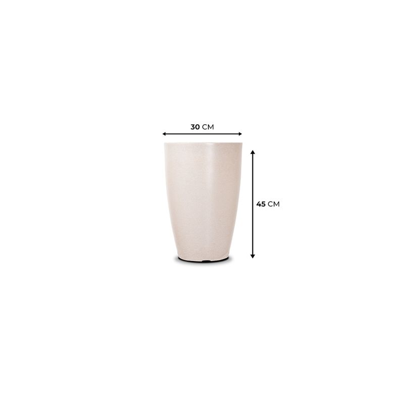 KIT DE 4 VASOS CONE LISO BRANCO MÁRMORE 5050