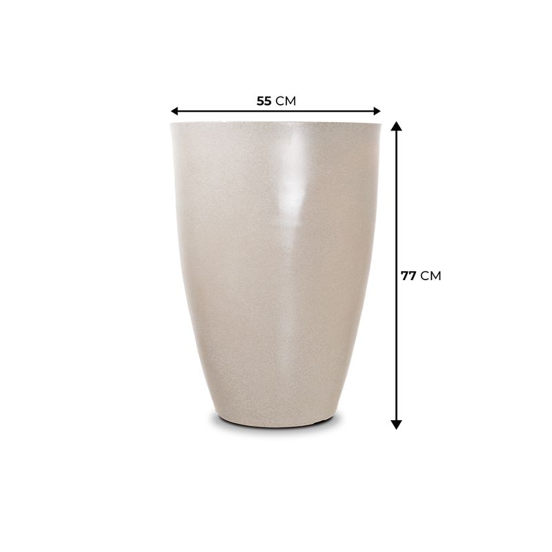 KIT DE 4 VASOS CONE LISO BRANCO MÁRMORE 5053
