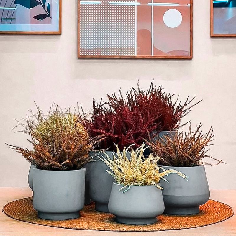 KIT DE 6 VASOS CUMBUCA CINZA