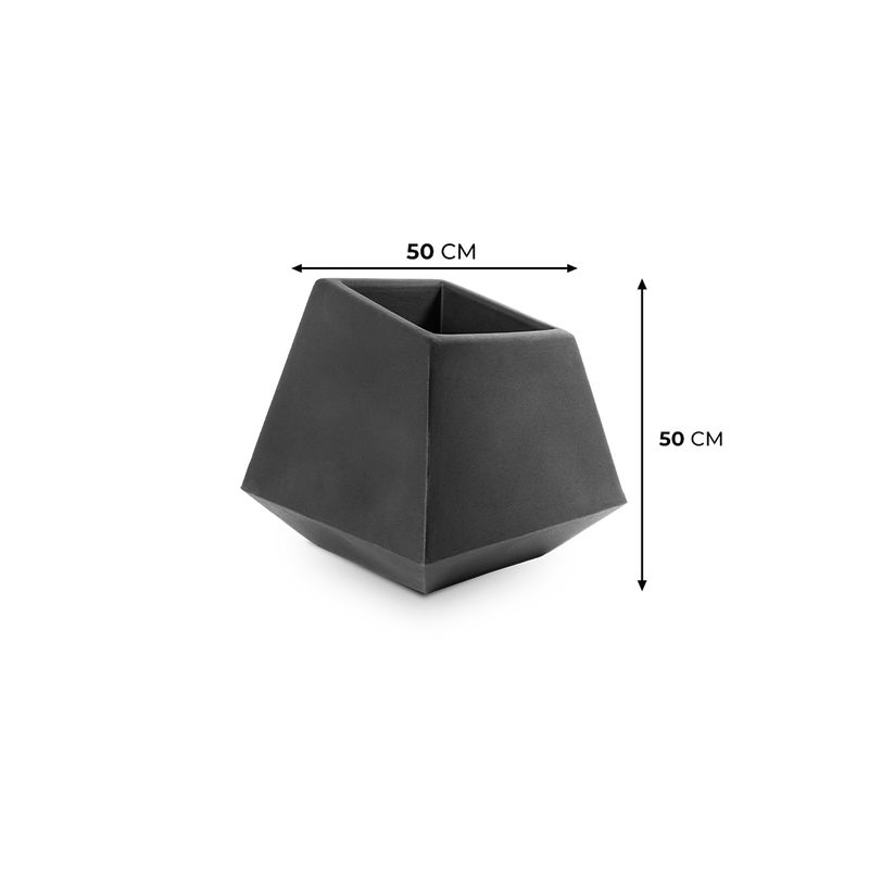 KIT DE 2 VASOS PRISMA 50 E 70 PRETO ABSOLUTO 4057