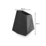 KIT DE 2 VASOS PRISMA 50 E 70 PRETO ABSOLUTO 4058