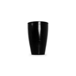 KIT DE 3 VASOS CONE LISO PRETO ABSOLUTO COM PRATOS 2606