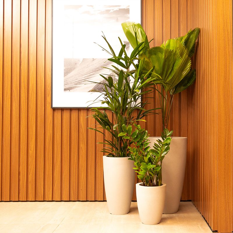 KIT DE 3 VASOS VIETNAMITA BRANCO MÁRMORE