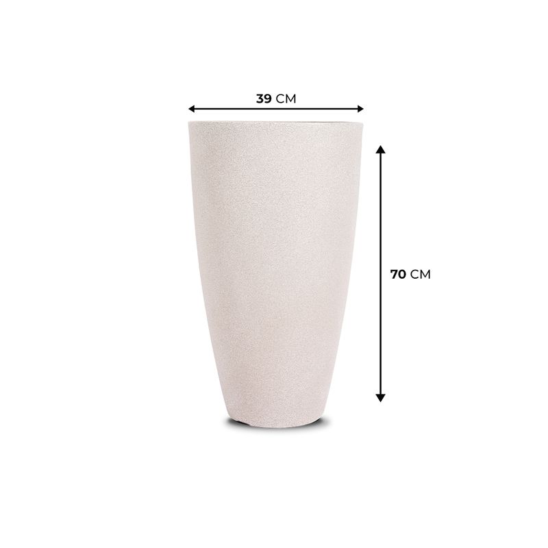 KIT DE 3 VASOS VIETNAMITA BRANCO MÁRMORE 2721