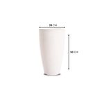 KIT DE 3 VASOS VIETNAMITA BRANCO MÁRMORE 2720