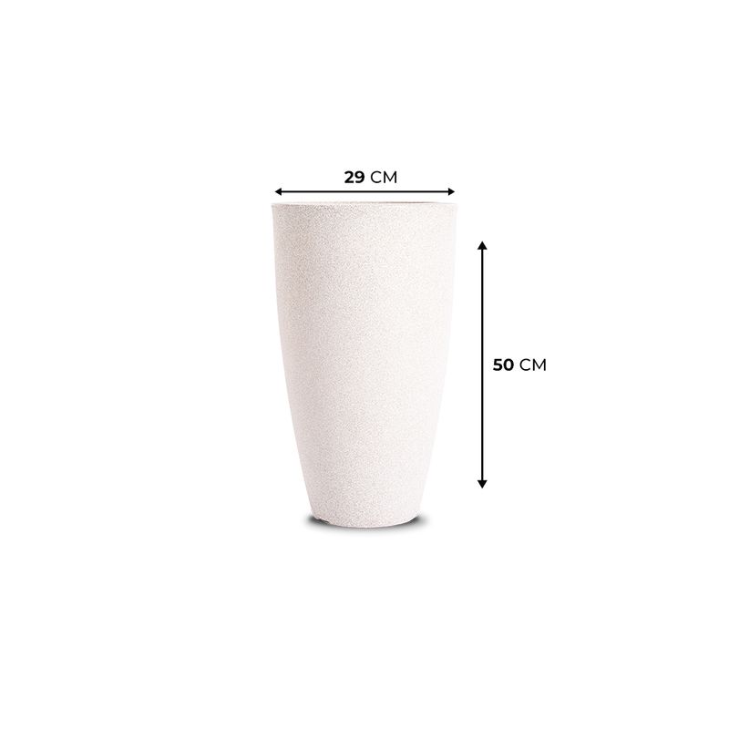KIT DE 3 VASOS VIETNAMITA BRANCO MÁRMORE 2720