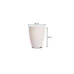 KIT DE 3 VASOS VIETNAMITA BRANCO MÁRMORE 2719