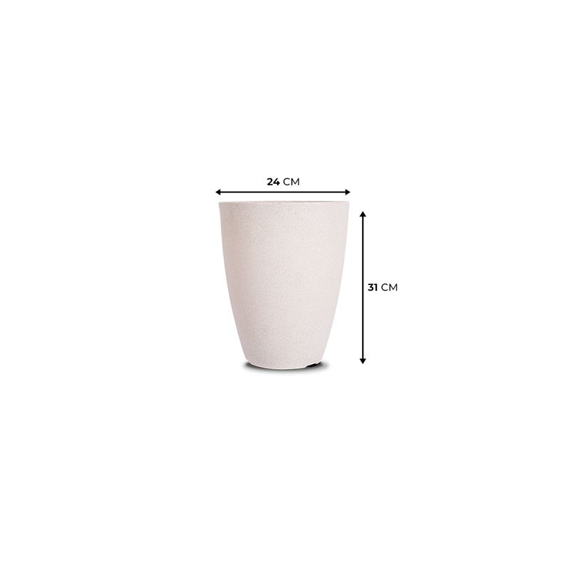 KIT DE 3 VASOS VIETNAMITA BRANCO MÁRMORE 2719