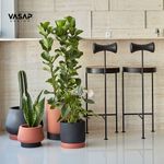 KIT DE 4 VASOS CUMBUCA PRETO ABSOLUTO E TERRACOTA