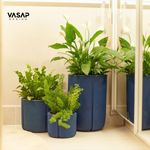 KIT DE 3 VASOS KARAJÁ AZUL MACAÚBA