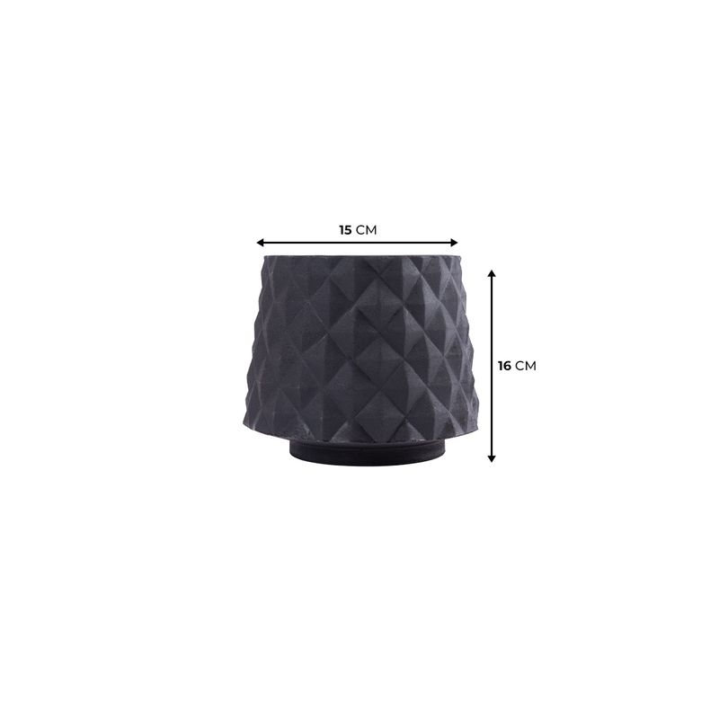 KIT VASO PRISMA COM 3 RECÔNCAVOS MINI PRETO ABSOLUTO 4053