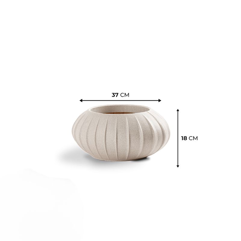 KIT DE 2 VASOS OVAL HANAZAKI BRANCO MÁRMORE COM SUPORTES 4686