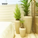 KIT DE 3 VASOS THAI BRANCO MÁRMORE