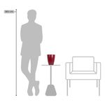VASO VIETNAMITA 31 VERMELHO COM BRILHO 1522