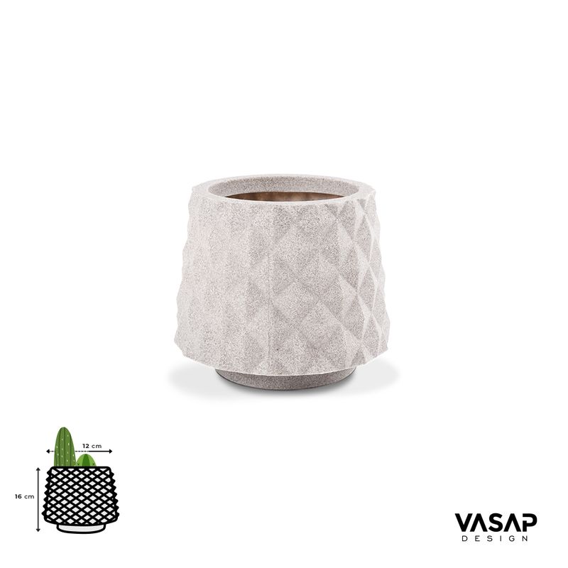 KIT DE 5 VASOS RECÔNCAVO BRANCO MÁRMORE 6488