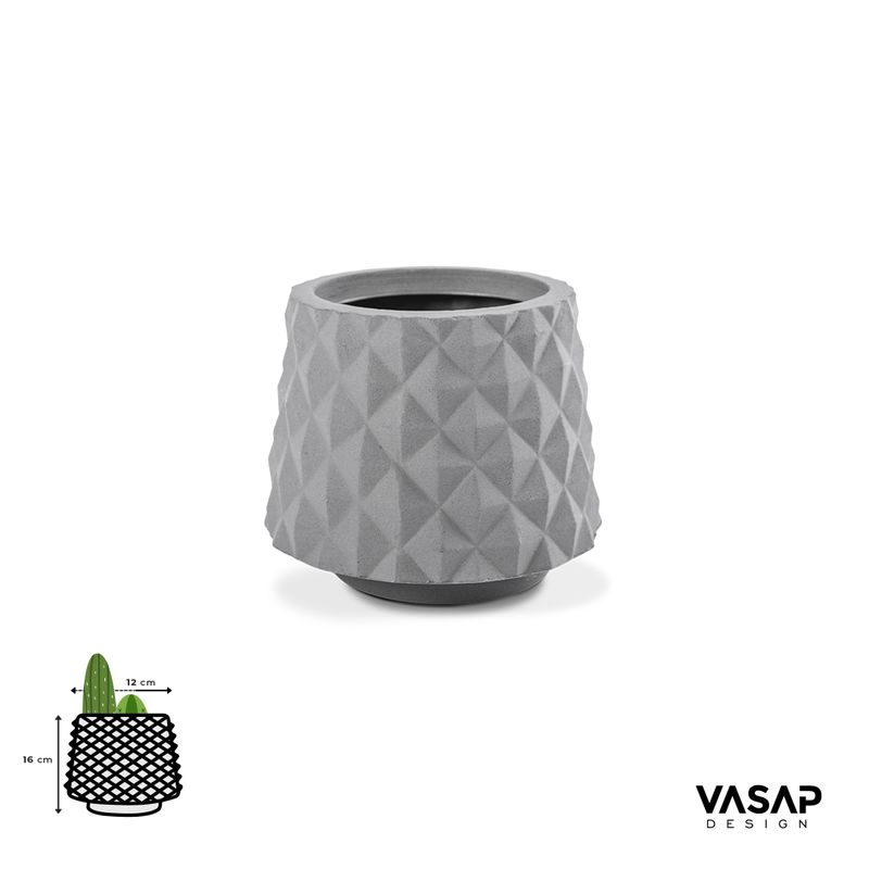 KIT DE 5 VASOS RECÔNCAVO CINZA 6484