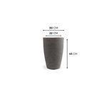 KIT DE 3 VASOS CONE GRAFIATO PRETO MÁRMORE 4678