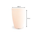 KIT DE 3 VASOS CONE GRAFIATO AREIA 4669