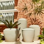 KIT DE 4 VASOS THAI BRANCO MÁRMORE