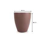 KIT DE 5 VASOS CONE BAIXO E VIETNAMITA ARGILA COM PRATOS 5816