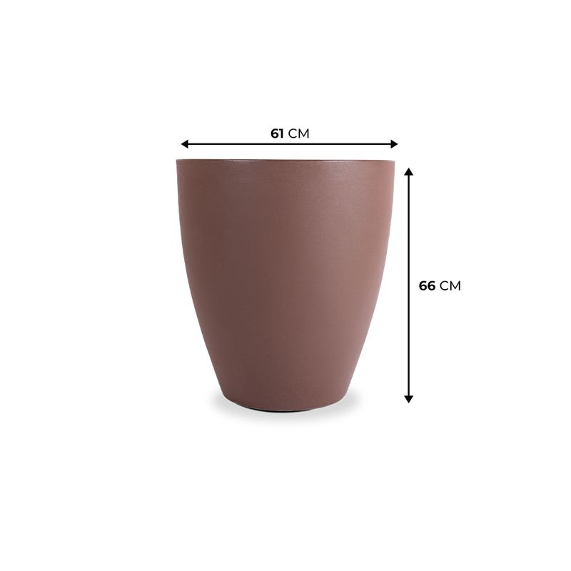 KIT DE 5 VASOS CONE BAIXO E VIETNAMITA ARGILA COM PRATOS 5816