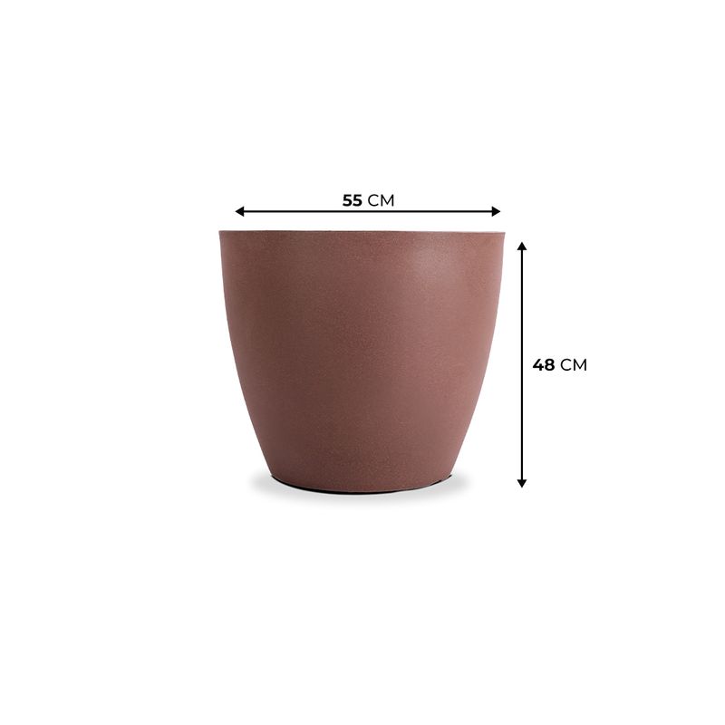 KIT DE 5 VASOS CONE BAIXO E VIETNAMITA ARGILA COM PRATOS 5817