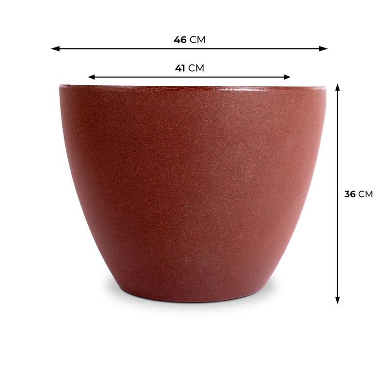 KIT DE 5 VASOS CONE BAIXO E VIETNAMITA ARGILA COM PRATOS 5815