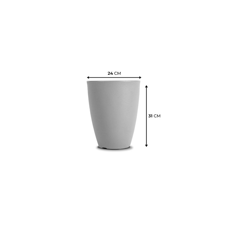 KIT DE 4 VASOS VIETNAMITA CINZA 2733
