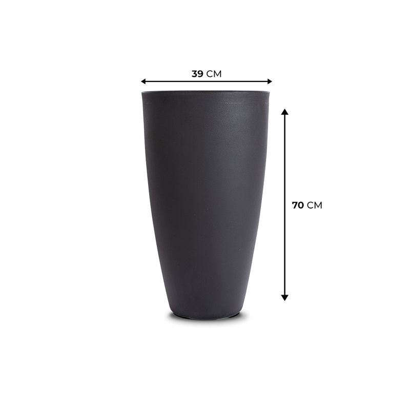 KIT DE 4 VASOS VIETNAMITAS PRETO ABSOLUTO 2717