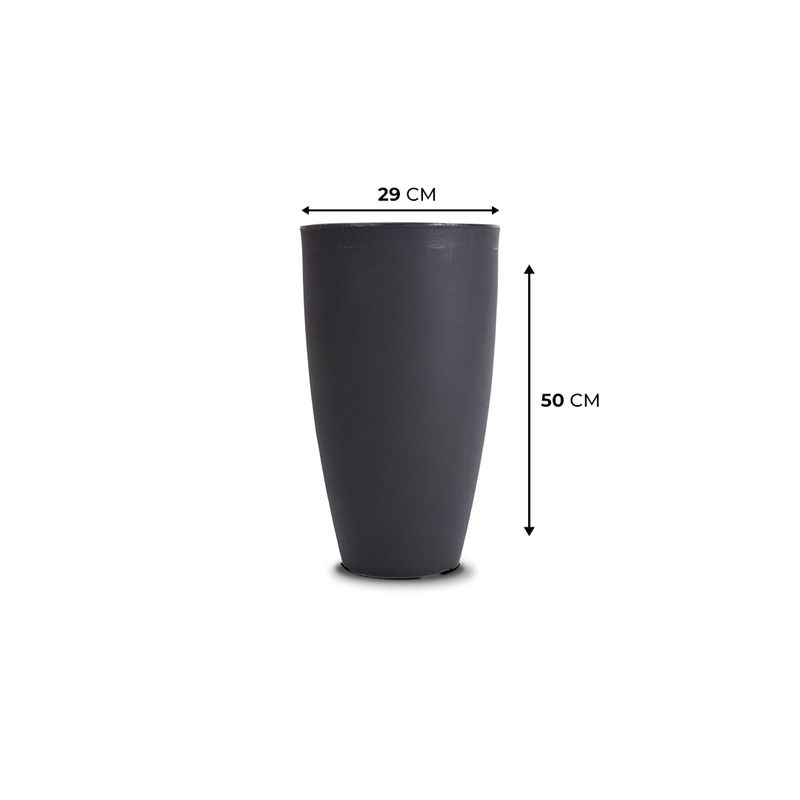 KIT DE 4 VASOS VIETNAMITAS PRETO ABSOLUTO 2716