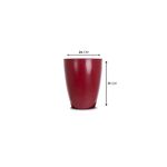 KIT DE 3 VASOS VIETNAMITA VERMELHO COM BRILHO E PRATOS 3083