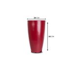 KIT DE 3 VASOS VIETNAMITA VERMELHO COM BRILHO E PRATOS 3084