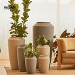 KIT DE 6 VASOS THAI BRANCO MÁRMORE E CINZA