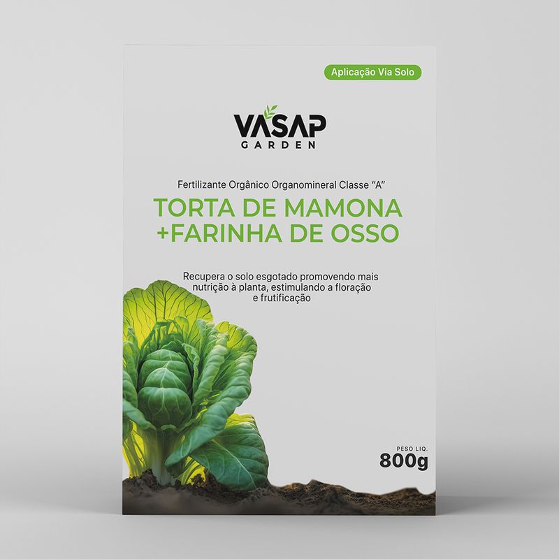 FERT. ORG SIMPLES CL.A  TORTA DE MAMONA+FARINHA DE OSSO 800G 1739